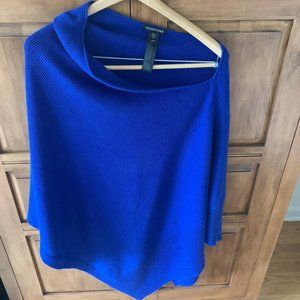 Eileen Fisher Royal Blue Poncho, One Size
